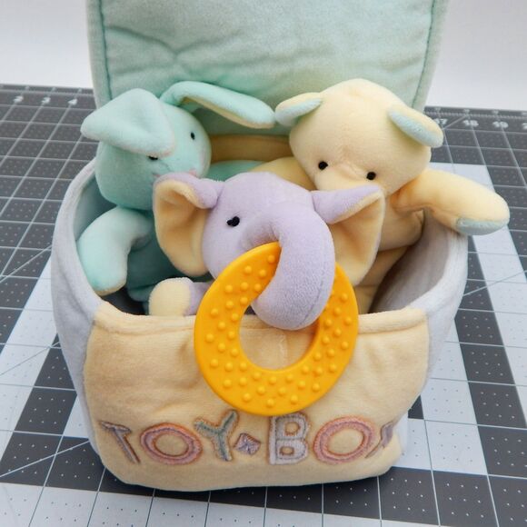 Dakin Applause Baby Soft Toy Box Pastel Plush 6 Inch Bunny Bear Elephant Teether - Picture 6 of 10